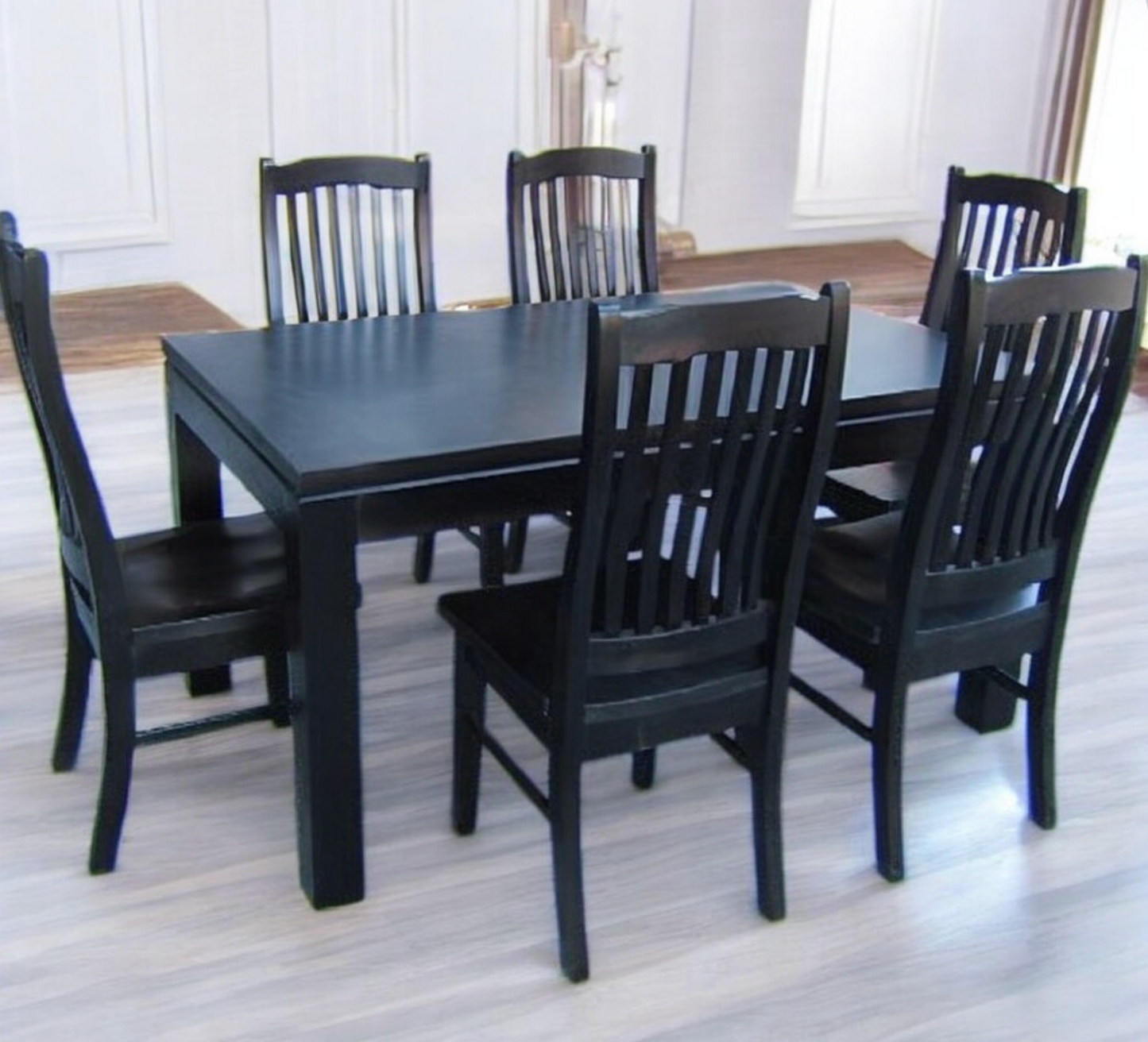 1.8x1.0m Pine Black Color Dining Table